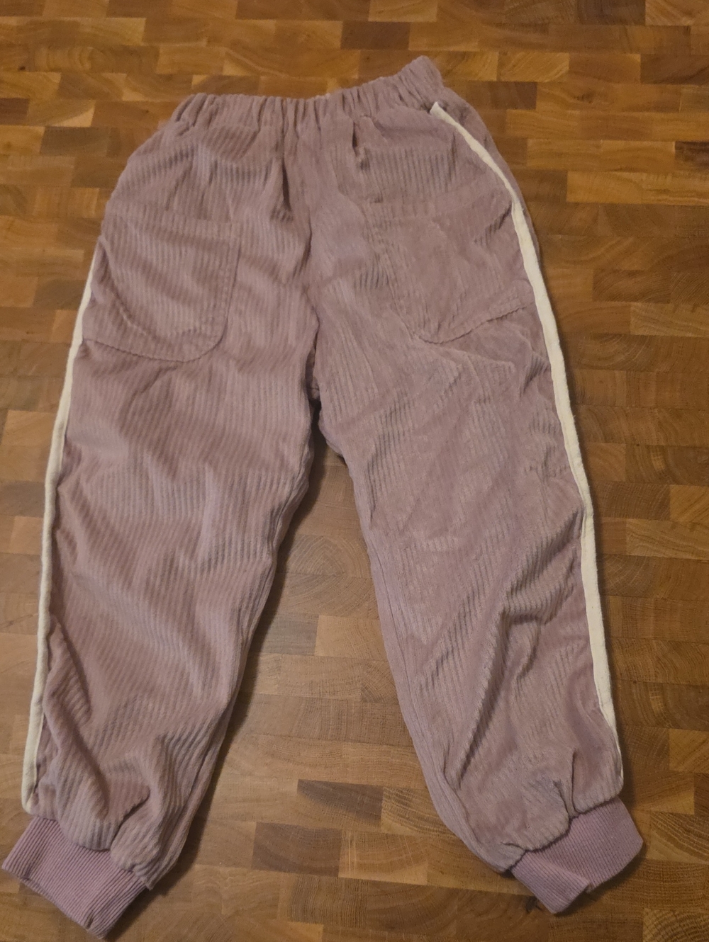 10 / $10Kids Corduroy Jogger Pants in Dusty Mauve with Side Stripe